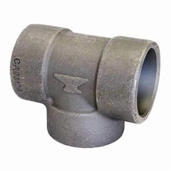 Tee Tee, 1/2" Pipe, Socket Weld, Black Forged Steel, Class 3000 0362025207