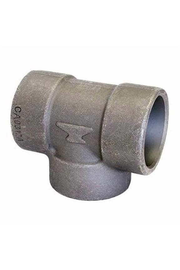 Tee Tee, 1/2" Pipe, Socket Weld, Black Forged Steel, Class 3000 0362025207