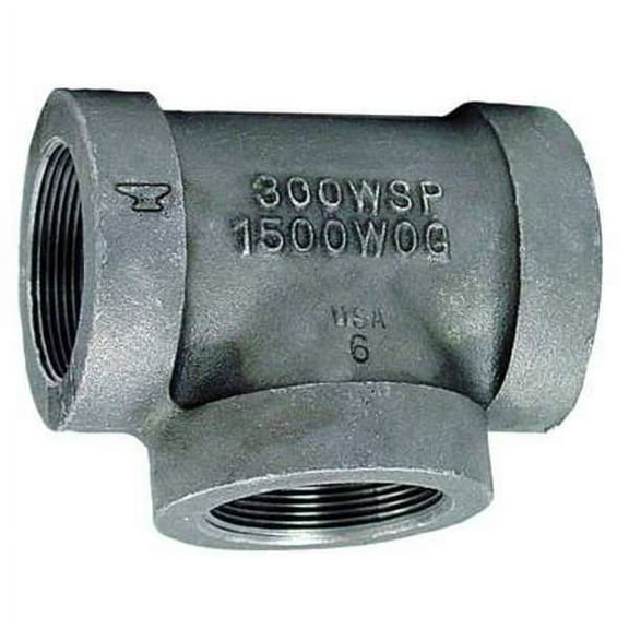 Anvil Tee,Malleable Iron,1/4 in Pipe Size,FNPT 0310515606