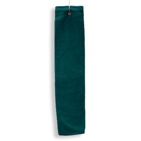 Towels Plus Deluxe Tri-Fold Hemmed Hand Towel With Center Grommet - T68TH