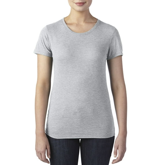 Anvil Wmns Triblnd Tee HtrGry
