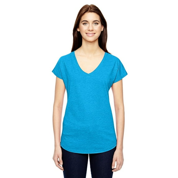 Anvil Women's Dolman Sleeve V-Neck T-Shirt 6750VL
