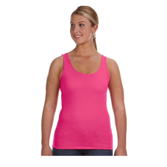 Anvil Women's Lightweight Bound Rib Trim Neck Tank, Style 882L