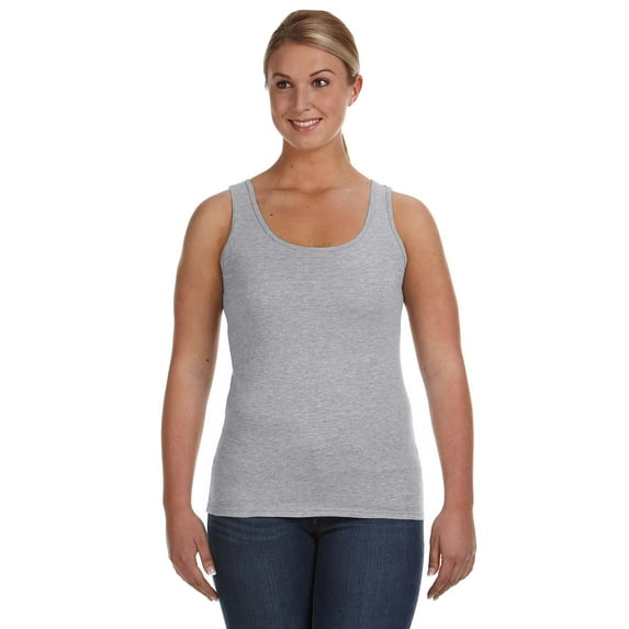 Anvil Women's Lightweight Bound Rib Trim Neck Tank, Style 882L