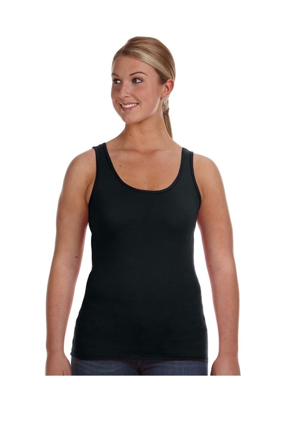 Women's Lightweight Bound Rib Trim Neck Tank, Style 882L