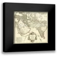 thumbnail image 1 of Anville, Jean Baptiste Bourguignon 13x12 Black Modern Framed Museum Art Print Titled - Asia I, 1751, 1 of 5