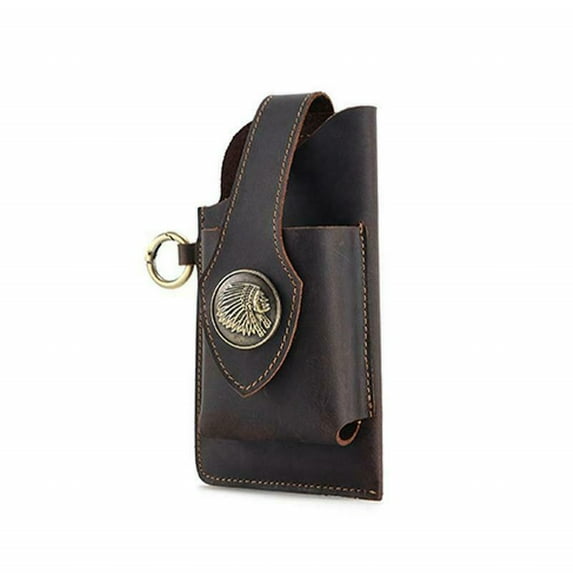 Anvirtue Leather Mobile Phone Bag Universal Multifunctional Belt Pack Men Waist Case Holster Cover Belt Wallet Carrying Phone Wallet