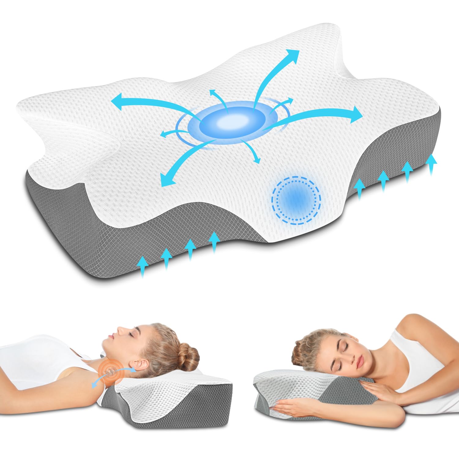 Anvo Cervical Pillow for AIF4 Neck Pain Relief Neck for Pain Relief