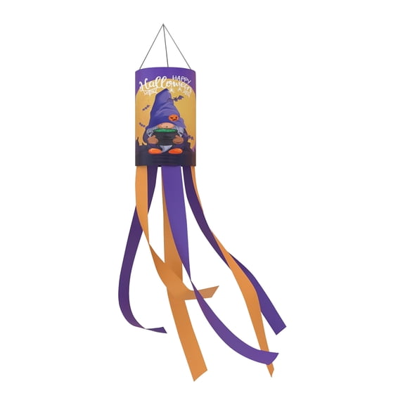 Anvora 39 Inch Halloween Windsock Outdoor Hanging Decor, Funny Cartoon Wind Sock Flag Pendant, Spooky Hanging Wind Flag Ornament for Front Porch Tree Yard Garden Indoor Halloween Party Supplies