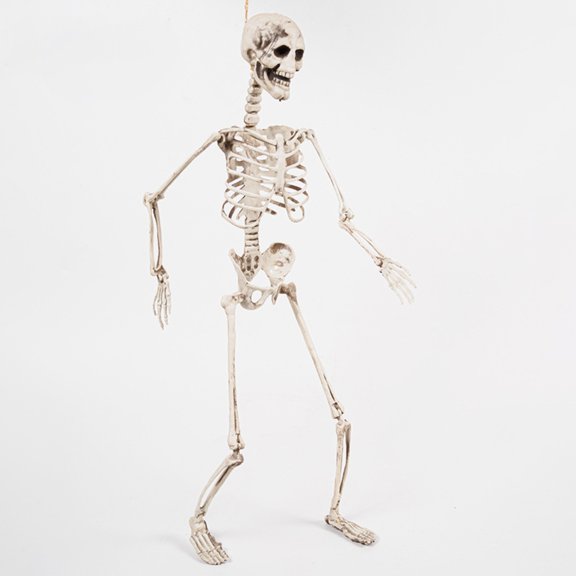 MInHoues Skeleton Halloween Decorations 27.6",Posable Full Body Human Skeleton Action Figure, Spooky Halloween Prop for Halloween Indoor Outdoor Haunted House Yard Decor