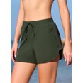 thumbnail image 1 of Anwell Drawstring Waisted Swim Shorts for womens Mesh Side Split Swimsuit Bottoms with Pockets, 1 of 6