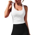 thumbnail image 1 of Anwell Racerback Tank Tops for Womens Seamless Cropped Workout Tops Built in Bra, 1 of 6