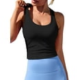 thumbnail image 1 of Anwell Racerback Tank Tops for Womens Seamless Cropped Workout Tops Built in Bra, 1 of 6