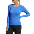 thumbnail image 1 of Anwell Workout Shirts for Women Long Sleeve, Workout Tops for Women, Quick Dry Gym Athletic Tops,Seamless Yoga Shirts, 1 of 6