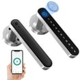 thumbnail image 1 of Anweller Fingerprint Door Knob Keyless Entry Door Lock with Keypad Handle, Smart Lock, Easy Installation, Silver, 1 of 7