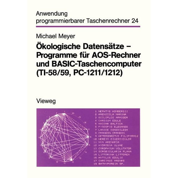 Anwendung Programmierbarer Taschenrechne kologische Datenstze -- Programme Fr Aos-Rechner Und Basic-Taschencomputer (Ti-58/59, Pc-1211/1212), Book 24, (Paperback)
