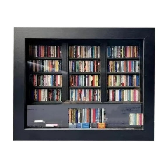 Anxiety Bookshelf - 300pcs Mini Books, Shake Away Your Anxiety, Home Decoration for Book Lovers, Miniature Library, Office Decor Mini Books -Book Lovers Gifts - A