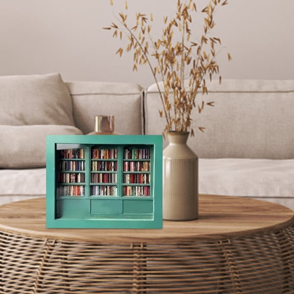 Anxiety Bookshelf Mini Books Glass for Home Decoration and Decompression