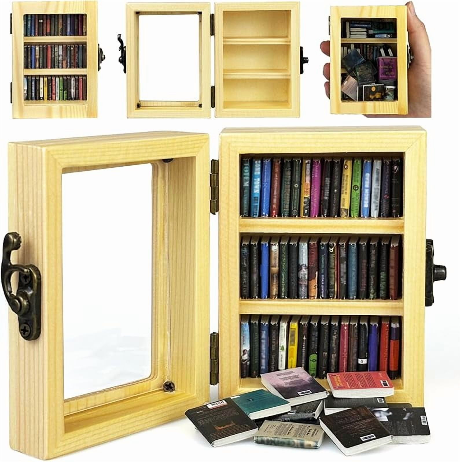 Anxiety Miniature Bookshelf Decor With 200 Mini Books - Shake To Relieve Stress, Fun Gift For Book Lovers