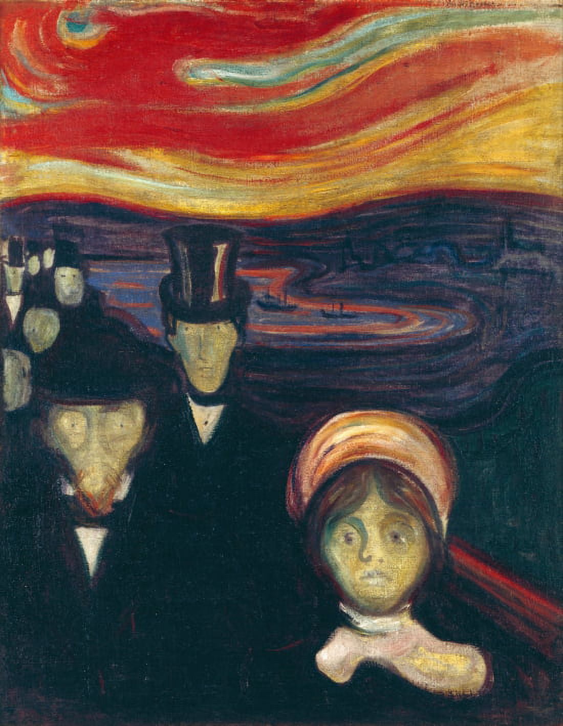 Anxiety Canvas Art - Edvard Munch (18 x 24)