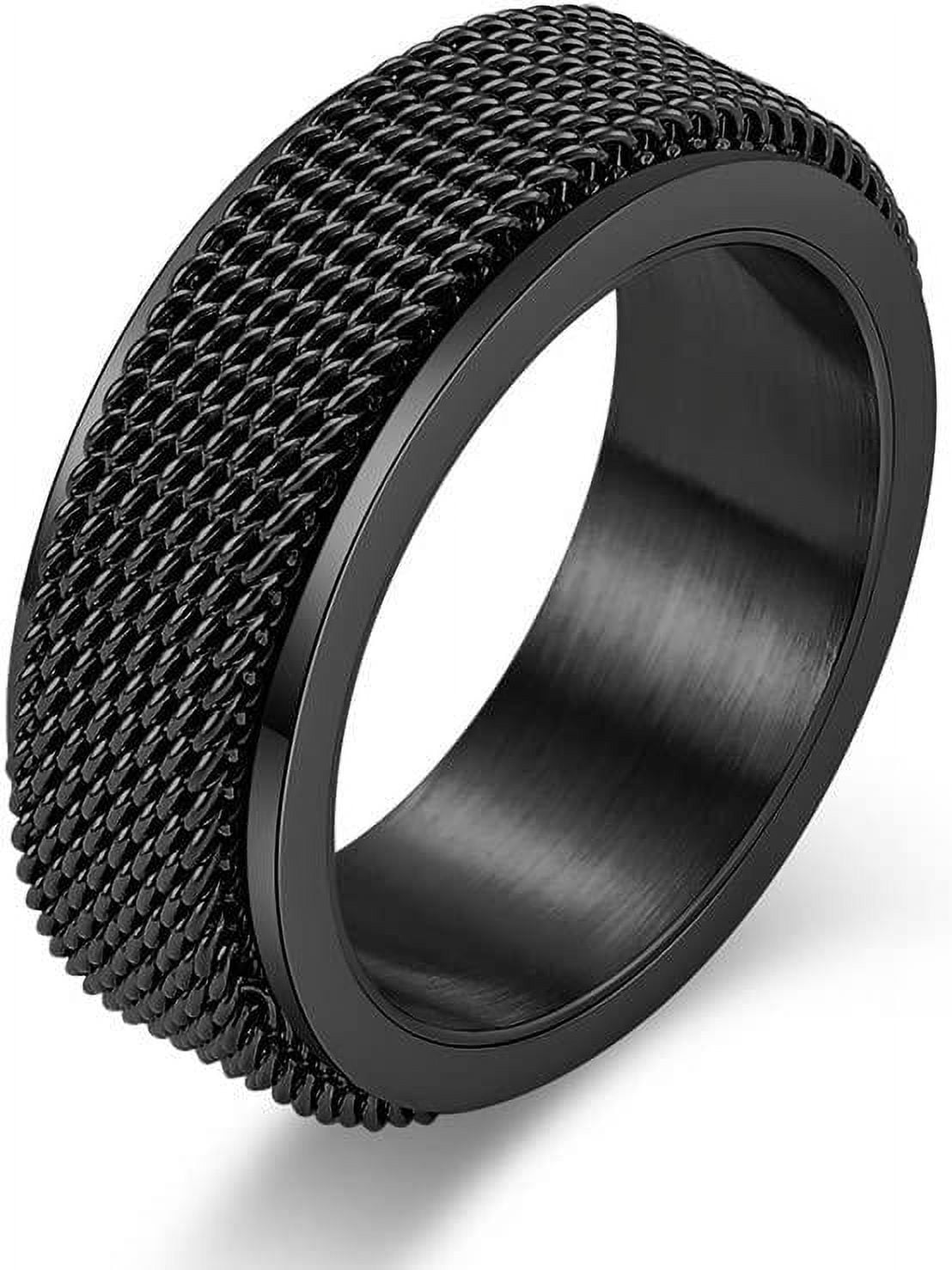 Buy FOREVER BLINGS. Rings for Men Black Ring Rock Cool Casual Sport  Titanium Steel Ring for Men and Boys Online at Best Prices in India -  JioMart.