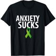 thumbnail image 1 of Anxiety Sucks with Ribbon Mental Health Awareness Month Gift T-Shirt, 1 of 4