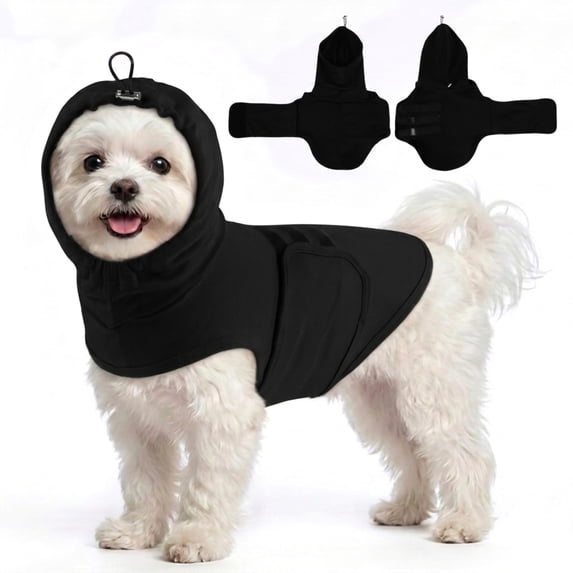 Anxiety Vest for Small Dogs | Dog Calming Vest for Separation,Soft Dog Anxiety Shirt,Anxiety Jacket for Dogs with Ear Wrap to Reduce Noise Stress,Fireworks,Thunderstorm