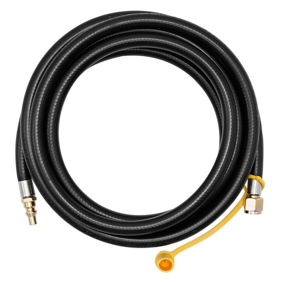 Anxingo 12 Feet Propane Quick Connect Hose for RV to Grill BBQ, 3/8" Female Flare Swivel Connection & 1/4" Male Quick-Disconnect Plug