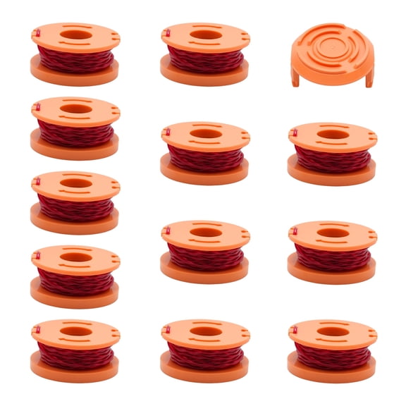 Anxingo 12 Pack String Trimmer Spool Replacement for Worx Weed Eater String, 10 Ft 0.065" Trimmer Line Replace WA0010