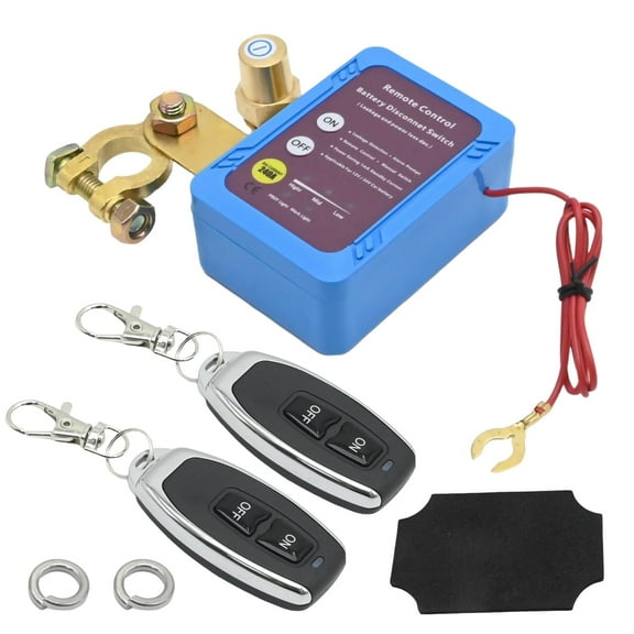 Anxingo 12V 240A Remote Battery Disconnect Switch, Anti Theft Car Kill Switch with Wireless Remote Control, Automatic Cut Off for Auto RV Truck Marine Boat