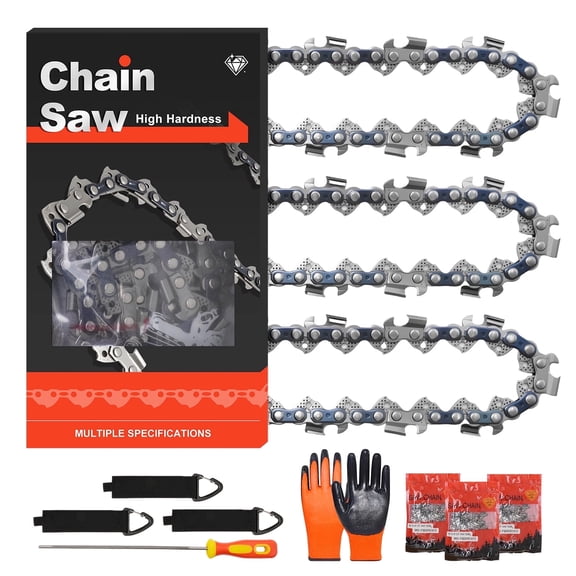 Anxingo 3 PCS 18 Inch .325" Pitch .058" Gauge 72 Drive Links Chainsaw Chain, Replacement for Husqvarna 133 136 137 140 1400 140S, Replacement for John Deere 300CS 450V 45EV 46EV