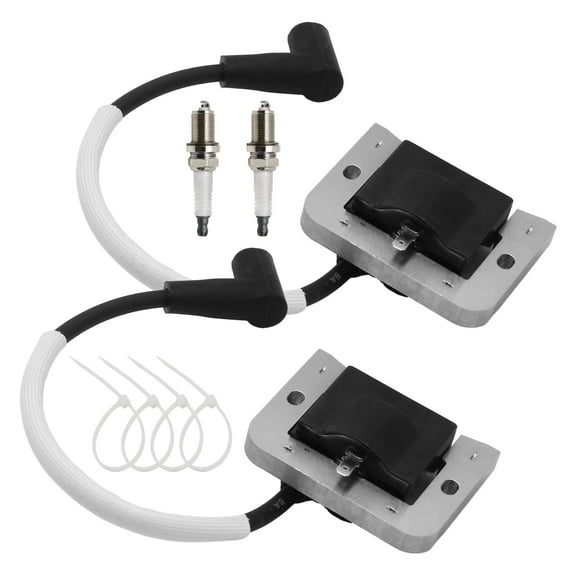 Anxingo 32-584-06-S 2Pcs Ignition Coil Module with Spark Plug Replacement for Kohler KT600 KT610 KT715 KT725 KT730 KT735 KT740 ZT710 ZT720 ZT730 Lawn Mover Engine