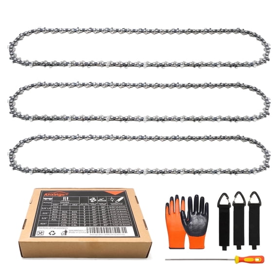 Anxingo 12 Inch 1/4" Pitch .043" Gauge 64 Drive Links Pole Saw Chain Replacement for Stihl MS Series, Homelite Chainsaw Chain, Replaces 71PMM3 64 -3Pcs
