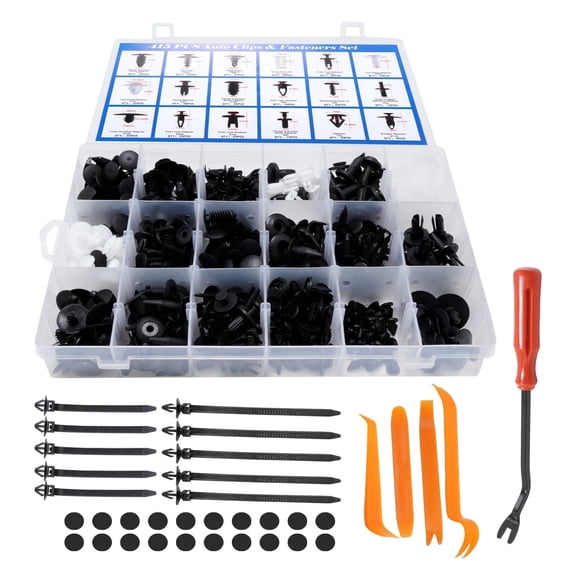 Anxingo 415Pcs Car Door Panel Trim Clips,Car Body Retainer Clips Set，Plastic Expansion Rivets Set for Automotive Interior and Bumper Fasteners
