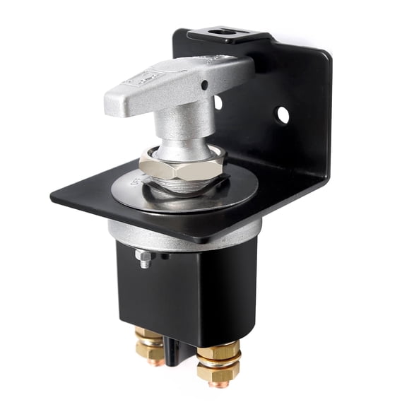 Anxingo 500A 12V-36V Battery Disconnect Switch with Lockout Plate, Marine Battery Shutoff Cut Off Switch, Negative Battery Doctor Kill Switch for Boats RVs Yachts Trucks Engineering Vehicles
