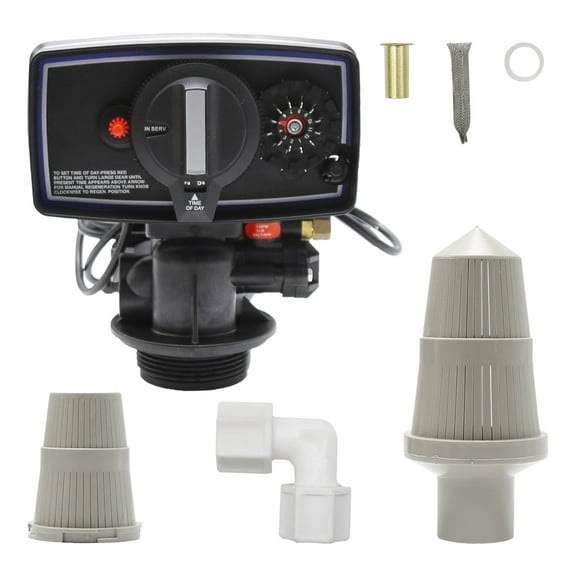 Anxingo 5600 Water Softener Timer 12 Day Time Lock Control Valve 110V for 9''-11'' Diameter Water Filter Softener Resin Tank