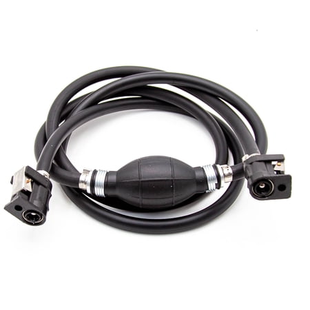 Anxingo 6FT Marine Fuel Hose with Primer Bulb - 5/16" Outboard Boat Motor & Truck RV Fuel Line Assembly with Steel Hose Clamps
