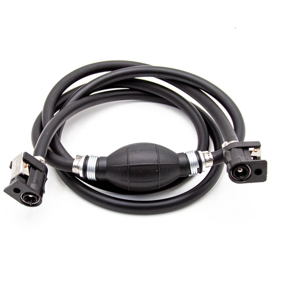 Anxingo 6FT Marine Fuel Hose with Primer Bulb - 5/16" Outboard Boat Motor & Truck RV Fuel Line Assembly with Steel Hose Clamps