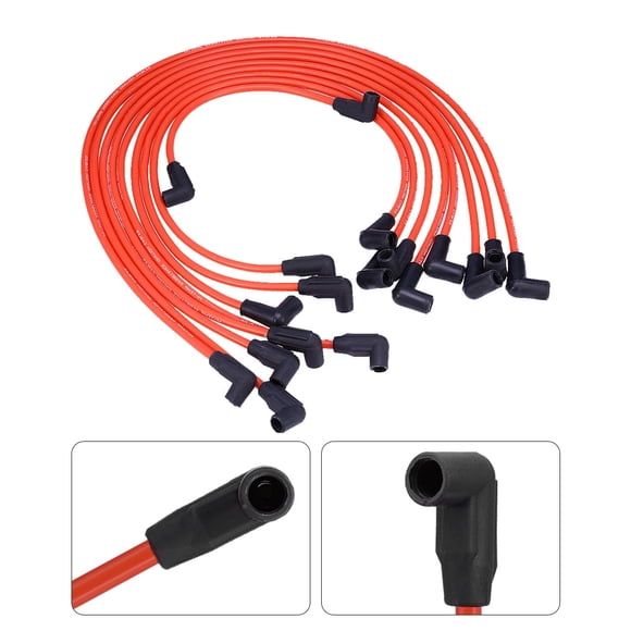 Anxingo 10.5 MM High Performance Spark Plug Wire Set Replacement for Chevrolet Engines HEI SBC BBC 350 383 454 Electronic-9Pcs