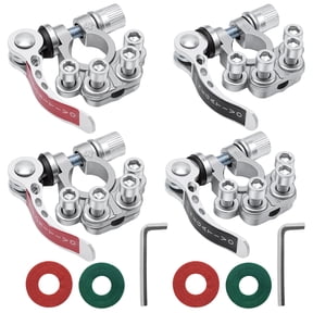 Anxingo Car Battery Terminal Connectors, Quick Release Disconnect Battery Terminal Clamps for SAE/JIS Type A Posts-4Pack