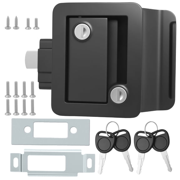 Anxingo RV Door Lock Replacement with Paddle Deadbolt 4 Keys, Entry Door Latch for Travel Trailers RVs Campers and Yachts