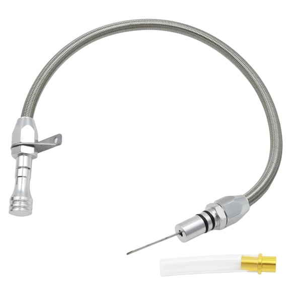 Anxingo Silver Trans Flexible Dipstick Replacement for GM Replacement for Chevy,Replace 700R4-4L60E,4l80E