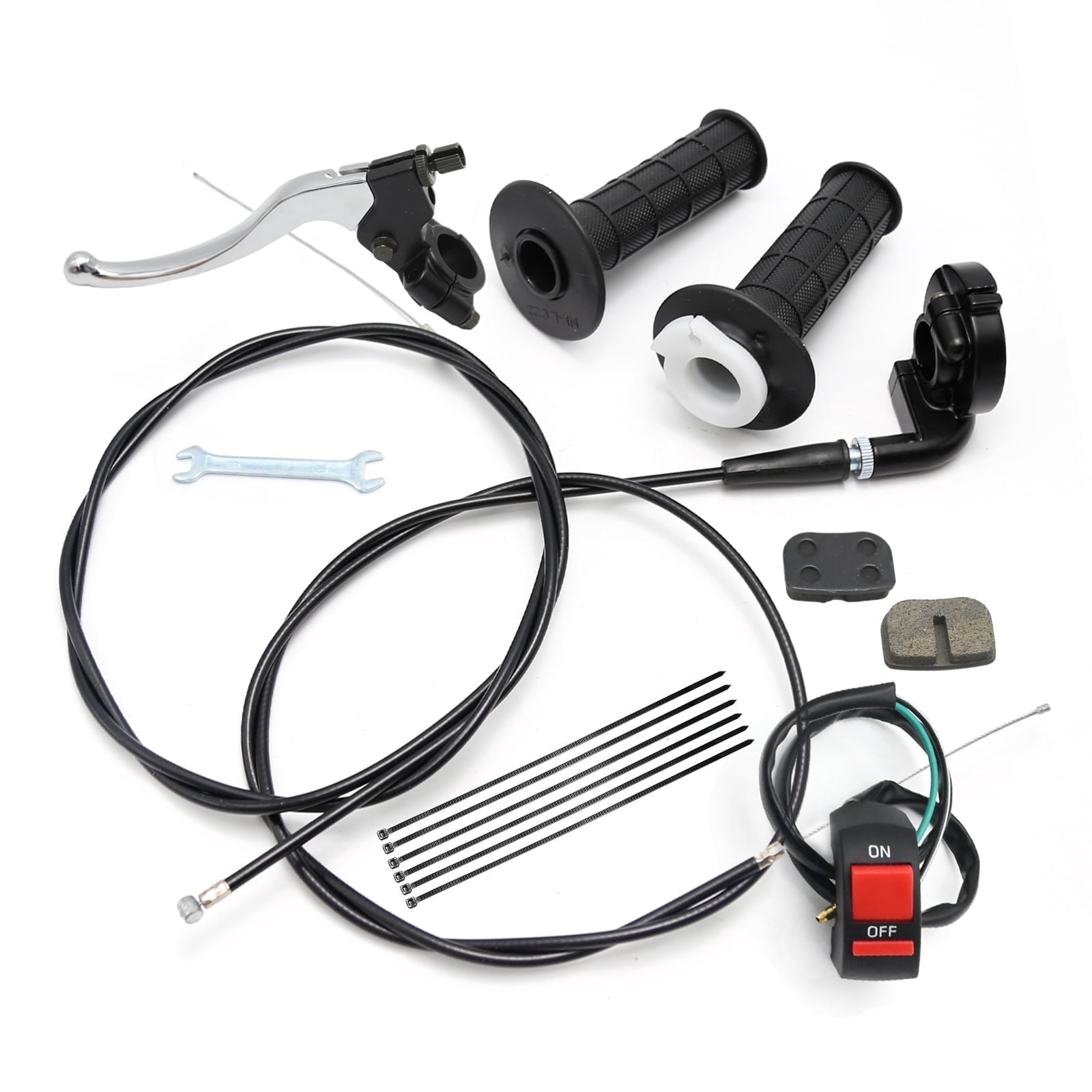 Anxingo Mini Bike Throttle Assembly Kit with Brake Clutch Lever, 22mm 7/8" Handlebars Replacement for Coleman CT100U CC100X Predator 79cc 97cc