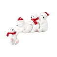thumbnail image 1 of Anxinwu Christmas Polar Bear Figurine - Resin Tabletop Decoration with Four-Bear Family Scene for Shelf, Mantel and Christmas Home Decor, 6.30 x 4.33 in, 1 of 4