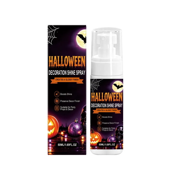 Anxinwu Halloween Decoration Gloss Spray 50ml - Shine Enhancing Coating for Party Props, Holiday Decor, Surface Finishing, Protective Spray