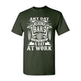 thumbnail image 1 of Any Day Behind Bars Is Better Than A Day At Work Funny DT Adult T-Shirt Tee, 1 of 2