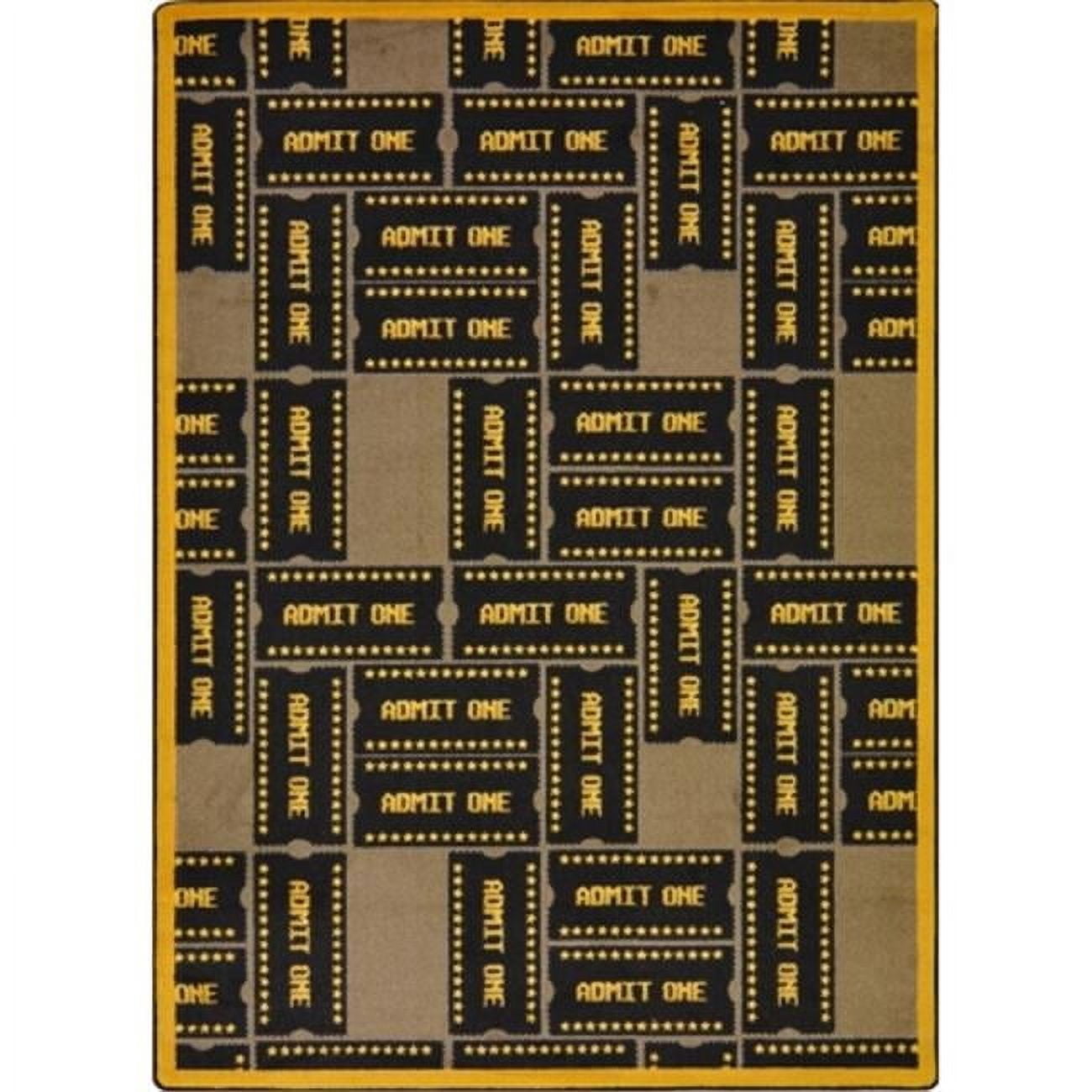 Any Day Matinee Admit One Rectangle Theater Area Rugs 02 Brown - 3 ft ...
