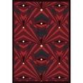 thumbnail image 1 of Any Day Matinee Deco Strobe Rectangle Theater Area Rugs  02 Burgundy - 5 ft. 4 in. x 7 ft. 8 in., 1 of 1