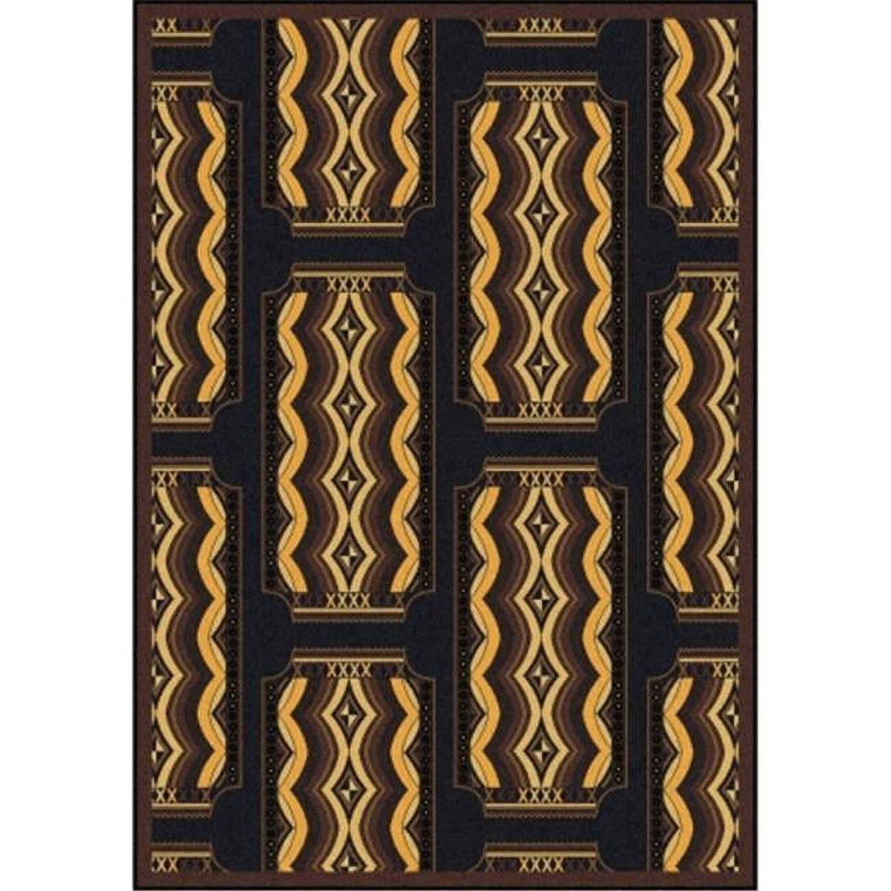 Any Day Matinee Deco Ticket Rectangle Theater Area Rugs 02 Brown - 3 ft ...