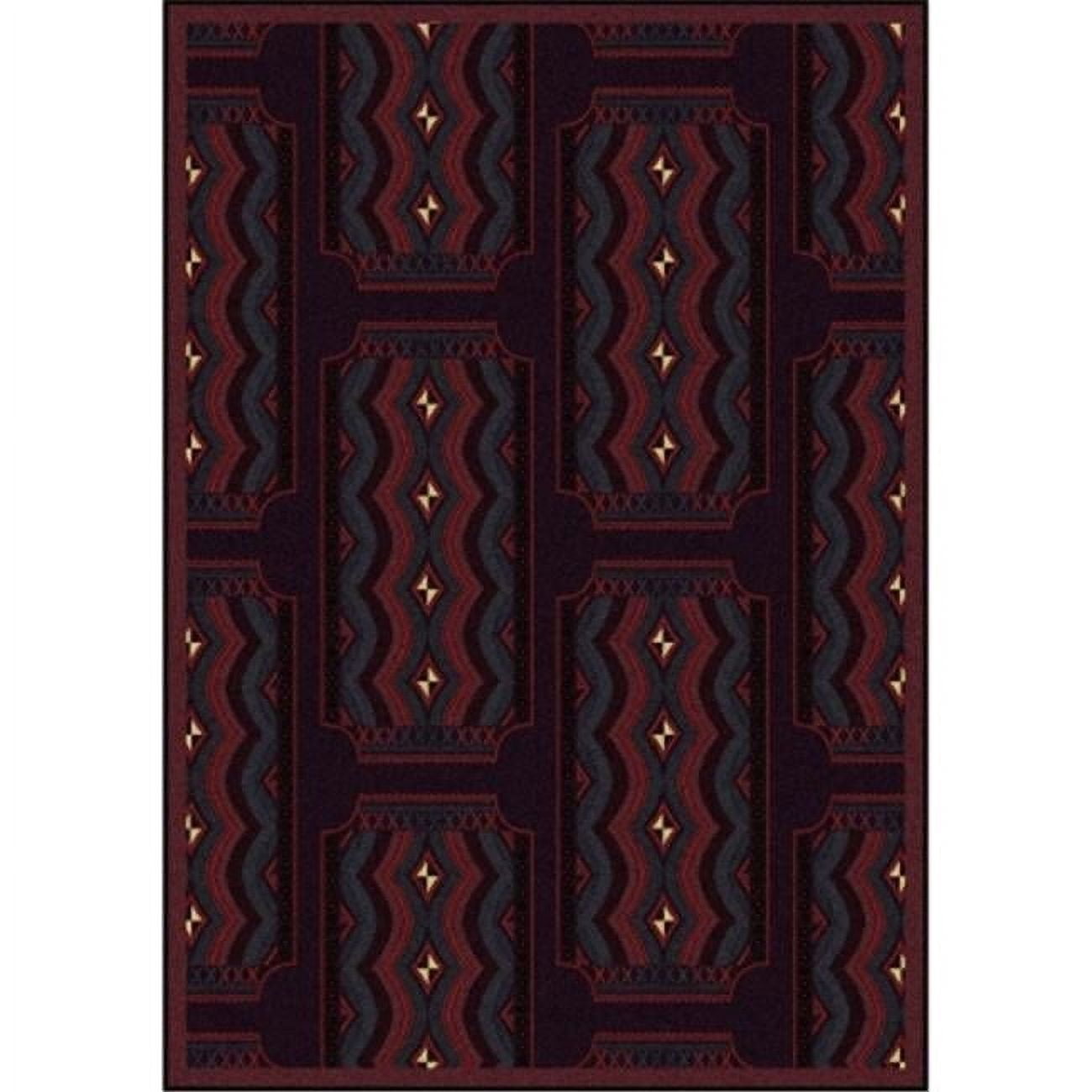Any Day Matinee Deco Ticket Rectangle Theater Area Rugs 03 Burgundy - 7 ...